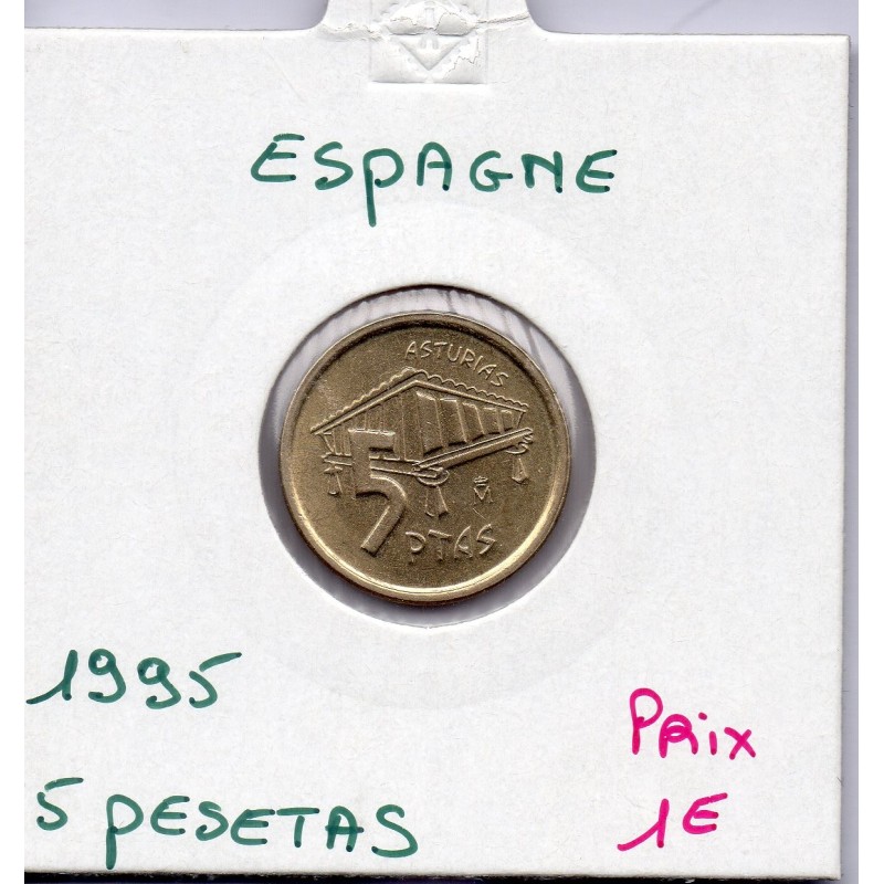Espagne 5 pesetas 1995 Sup, KM 946 pièce de monnaie Espagne 5 pesetas 1995 Sup, KM 946 pièce de monnaie