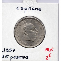 Espagne 25 pesetas 1957 *68 Sup, KM 787 pièce de monnaie
