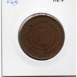 Etablissement des Détroits 1 cent 1895 TTB, KM 16 pièce de monnaie