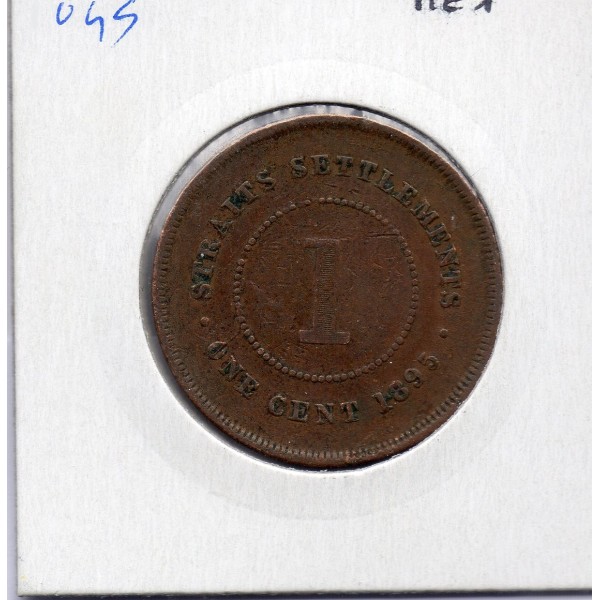 Etablissement des Détroits 1 cent 1895 TTB, KM 16 pièce de monnaie