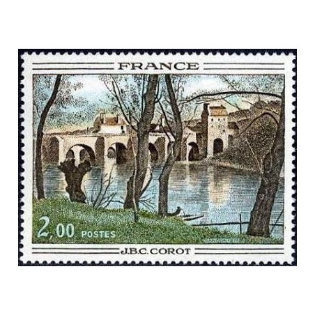 Timbre France Yvert No 1923 Camille Corot, le Pont de Mantes