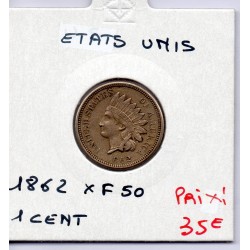 Etats Unis 1 cent 1962 TTB, KM 90 pièce de monnaie