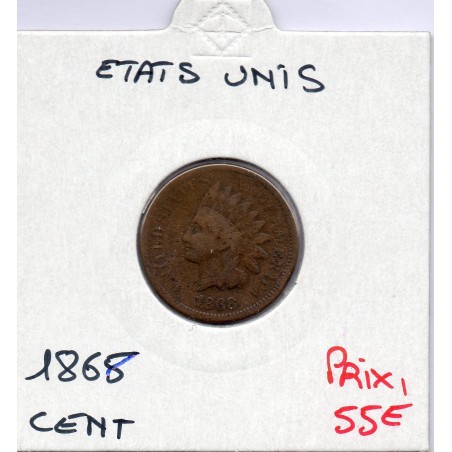 Etats Unis 1 cent 1968 TB, KM 90a pièce de monnaie