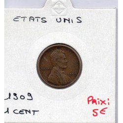 Etats Unis 1 cent 1909 TTB, KM 132 pièce de monnaie