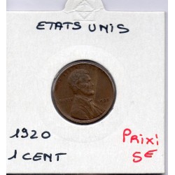 Etats Unis 1 cent 1920 Sup, KM 132 pièce de monnaie