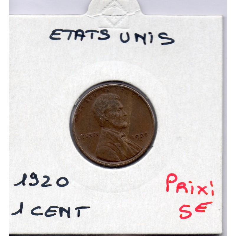 Etats Unis 1 cent 1920 Sup, KM 132 pièce de monnaie
