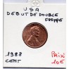 Etats Unis 1 cent 1988 Sup, trace de refrappe pièce de monnaie