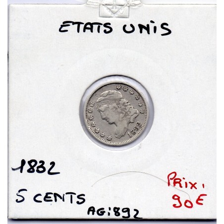 Etats Unis 5 cents 1832 TTB, KM 47 pièce de monnaie