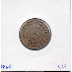 Etats Unis 5 cents 1867 Sup, KM 97 pièce de monnaie