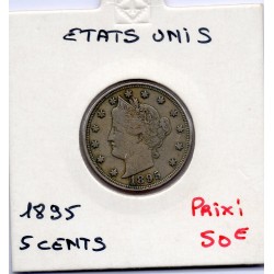 Etats Unis 5 cents 1895  TTB+, KM 112 pièce de monnaie