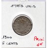 Etats Unis 5 cents 1900 TB, KM 112 pièce de monnaie