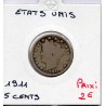 Etats Unis 5 cents 1911 B, KM 112 pièce de monnaie