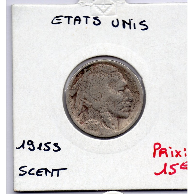 Etats Unis 5 cents 1915 S TB, KM 134 pièce de monnaie