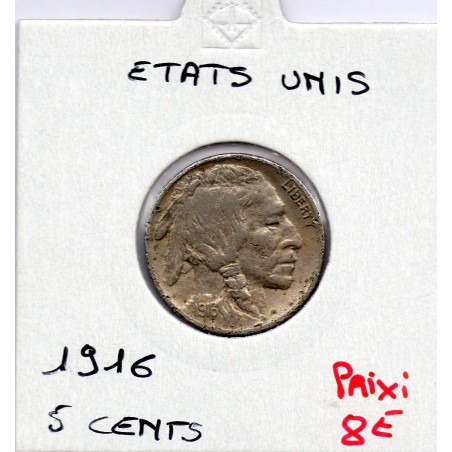 Etats Unis 5 cents 1916 TTB, KM 134 pièce de monnaie