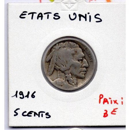 Etats Unis 5 cents 1916 TB, KM 134 pièce de monnaie