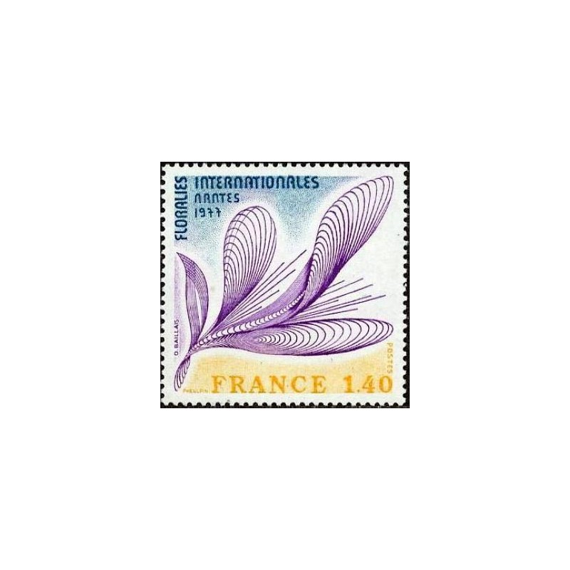 Timbre France Yvert No 1931 Nantes, floralies internationales