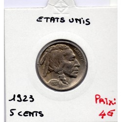 Etats Unis 5 cents 1923 TTB, KM 134 pièce de monnaie