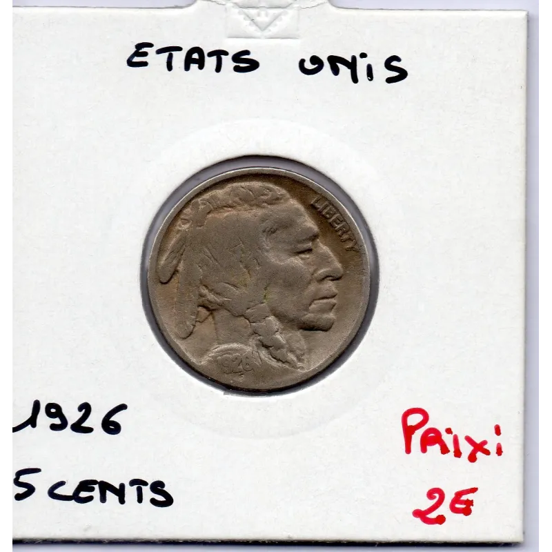 Etats Unis 5 cents 1926 TTB, KM 134 pièce de monnaie