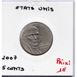 Etats Unis 5 cents 2007 Sup , KM 381 pièce de monnaie