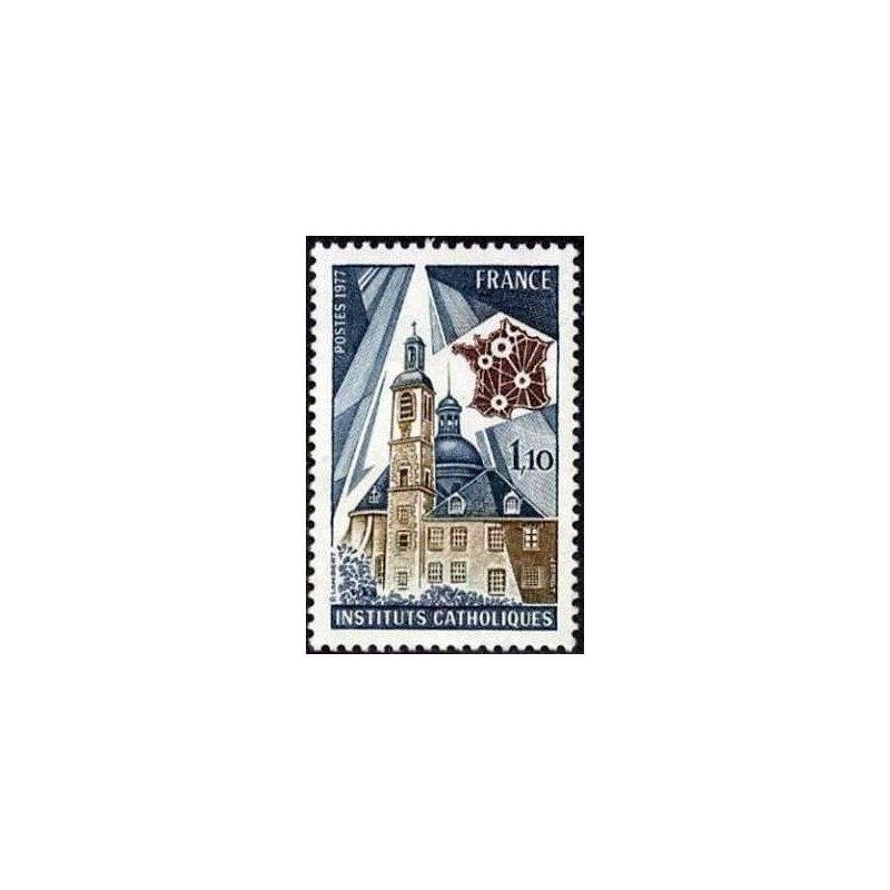 Timbre France Yvert No 1933 Instituts catholiques de France