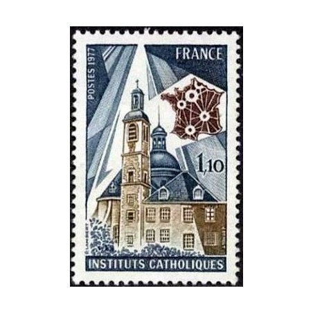 Timbre France Yvert No 1933 Instituts catholiques de France