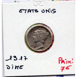 Etats Unis dime 1917 TTB+, KM 140 pièce de monnaie