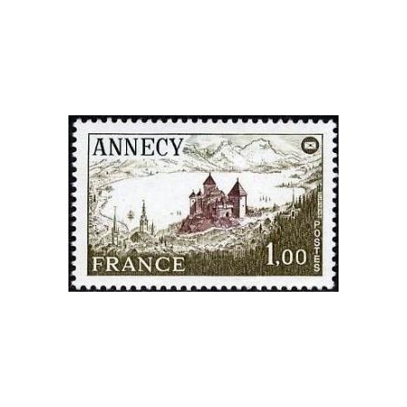 Timbre France Yvert No 1935 Annecy, 50e congrés national de la Fédération des sociétés philatéliques