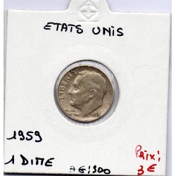 Etats Unis dime 1959 TTB, KM 195 pièce de monnaie