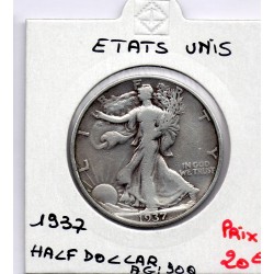 Etats Unis 1/2 Dollar 1937 TB, KM 142 pièce de monnaie