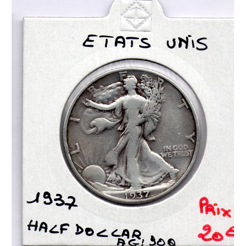 Etats Unis 1/2 Dollar 1937 TB, KM 142 pièce de monnaie