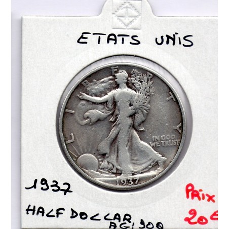 Etats Unis 1/2 Dollar 1937 TB, KM 142 pièce de monnaie