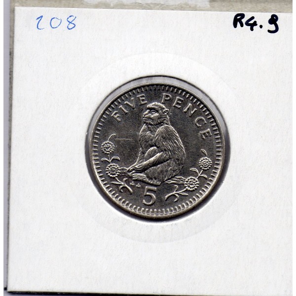 Gibraltar 5 pence 1988 Sup, KM 22.1 pièce de monnaie