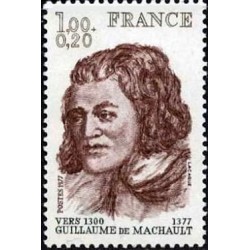 Timbre France Yvert No 1955 Guillaume de Machault