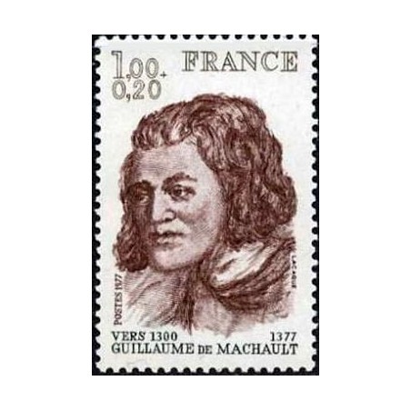 Timbre France Yvert No 1955 Guillaume de Machault