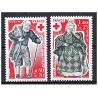 Timbre France Yvert No 1959-1960 Paire croix rouge