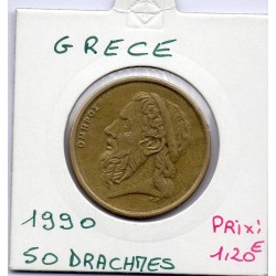 Grece 50 Drachmai 1990 TTB, KM 147 pièce de monnaie