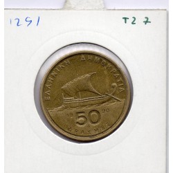 Grece 50 Drachmai 1990 TTB, KM 147 pièce de monnaie