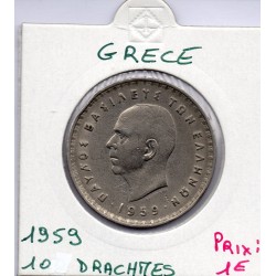 Grece 10 Drachmai 1959 TTB, KM 84 pièce de monnaie