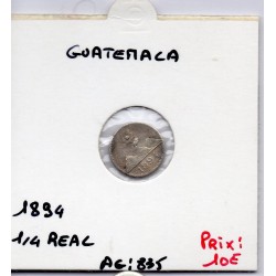 Guatemala 1/4 real 1894 Sup, KM 162 pièce de monnaie