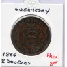 Guernesey 8 Doubles 1864 TB+, KM 7 pièce de monnaie