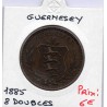 Guernesey 8 Doubles 1885 TTB, KM 7 pièce de monnaie