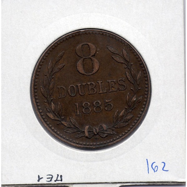 Guernesey 8 Doubles 1885 TTB, KM 7 pièce de monnaie