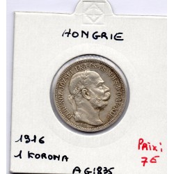 Hongrie 1 Korona 1916 TTB, KM 492 pièce de monnaie