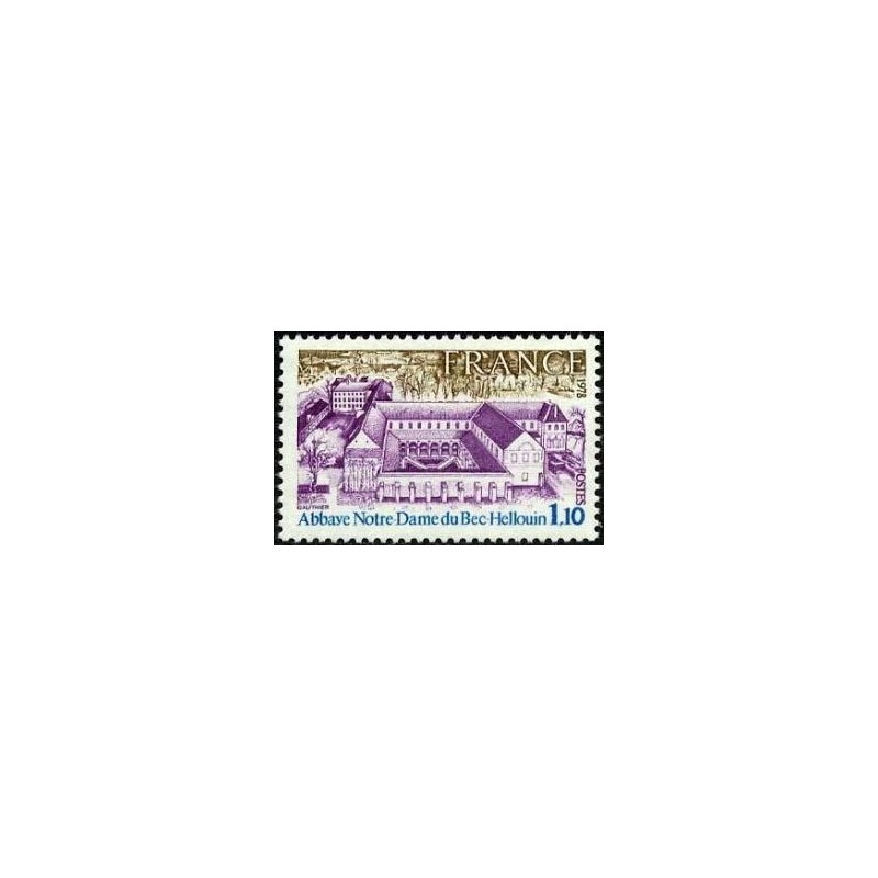 Timbre France Yvert No 1999 Abbaye Notre Dame du Bec-Hellouin