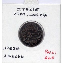 Italie gorizia, goritz 1 Soldo 1768 G TTB, KM 17 pièce de monnaie