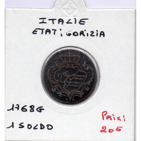 Italie gorizia, goritz 1 Soldo 1768 G TTB, KM 17 pièce de monnaie