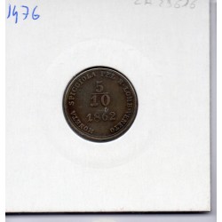 Italie Lombardie Venetie 5/10 Soldo 1862 A Vienne TTB, KM C34.1 pièce de monnaie