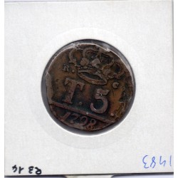 Italie Naples 5 Tornesi 1798 TTB-, KM 222 pièce de monnaie