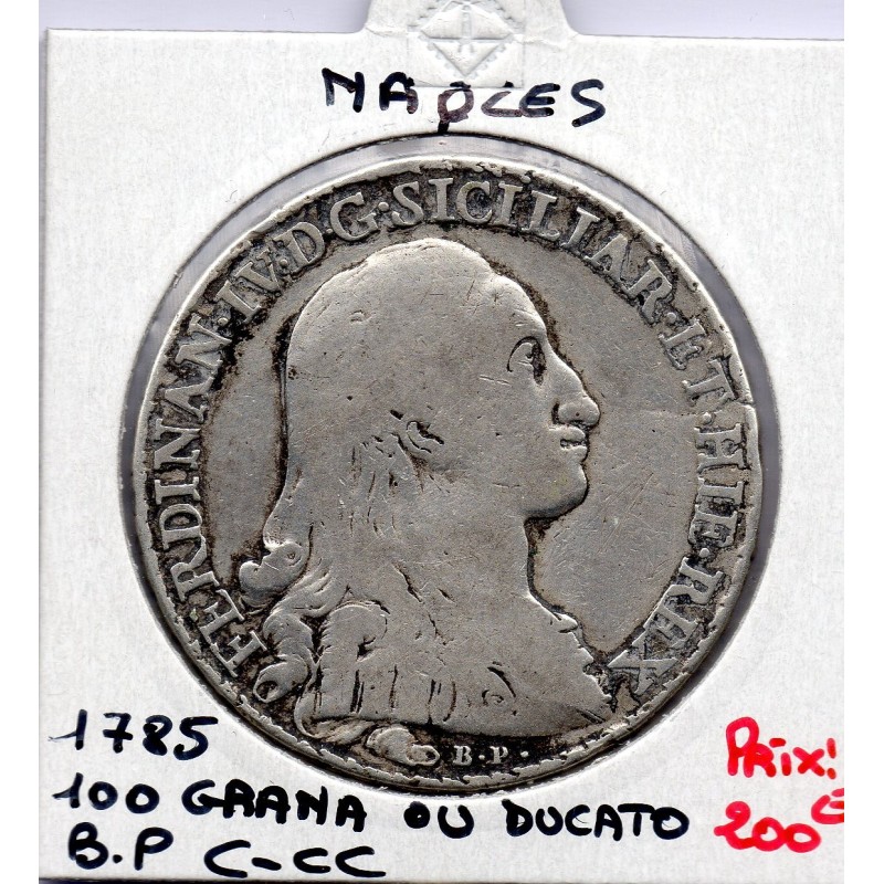 Italie Naples 100  Grana 1785 TB, KM 190 pièce de monnaie