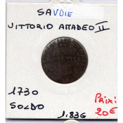 Italie Savoie 1 Soldo 1730 TB, KM 6 pièce de monnaie